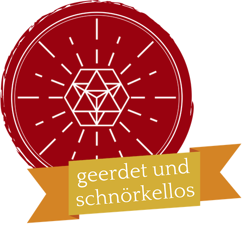 Stempelgeerdetschnörkelosrot